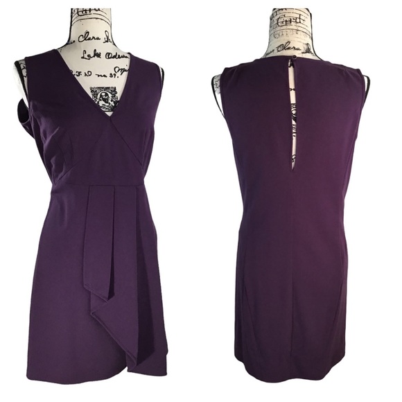 GAP - Cascading Sleeveless Sheath Dress in Plum - Size 6 EUC - Picture 1 of 14